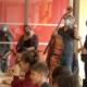 Les musiciens de PhilM Quartet jouet leur jazz au self.