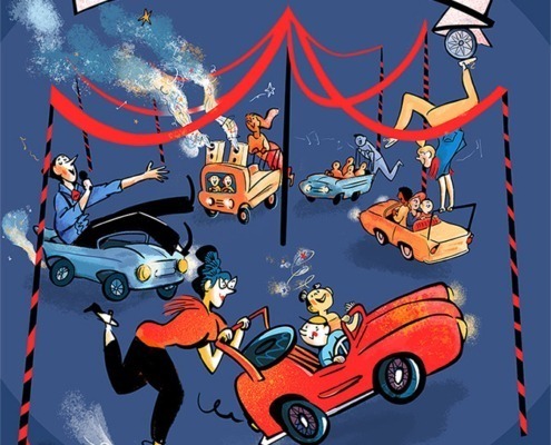 Affiche du spectacle de rue jeune public.